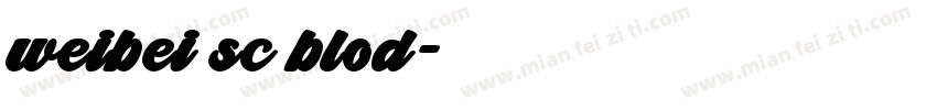 weibei sc blod字体转换